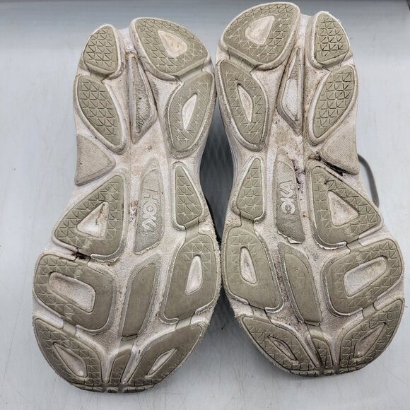 Hoka One One Bondi 8 Womens 10B White Harbor Mist Lunar Rock Running Shoes - Picture 8 of 15